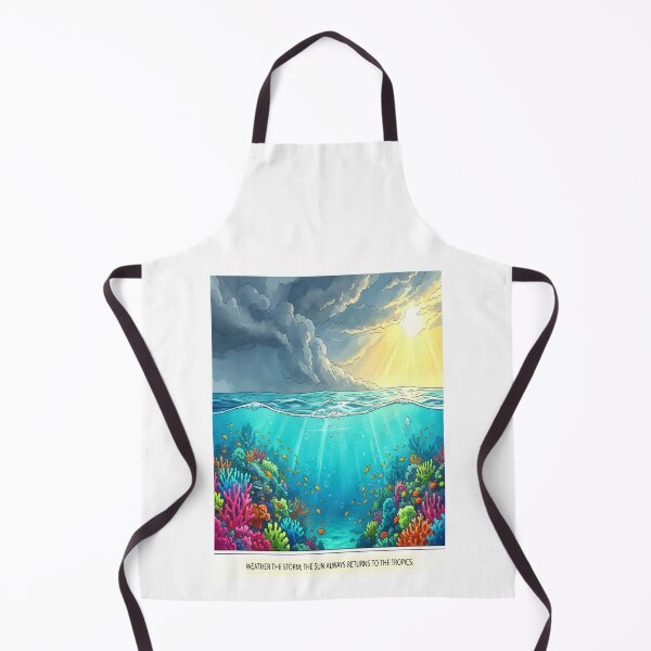 Item preview, Fiji Tropical Atoll - Turquoise Reef Watercolor art designed and sold by TheDesignDen21.