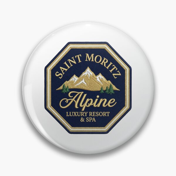 Item preview, Saint Moritz Alpine Luxury Resort – Vintage Mountain Crest designed and sold by Maisonsucces.