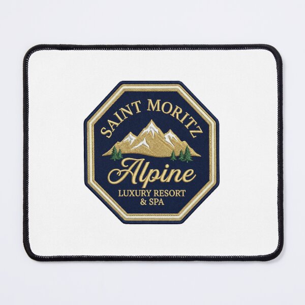 Item preview, Saint Moritz Alpine Luxury Resort – Vintage Mountain Crest designed and sold by Maisonsucces.