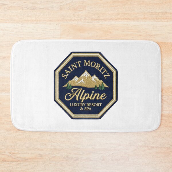 Item preview, Saint Moritz Alpine Luxury Resort – Vintage Mountain Crest designed and sold by Maisonsucces.