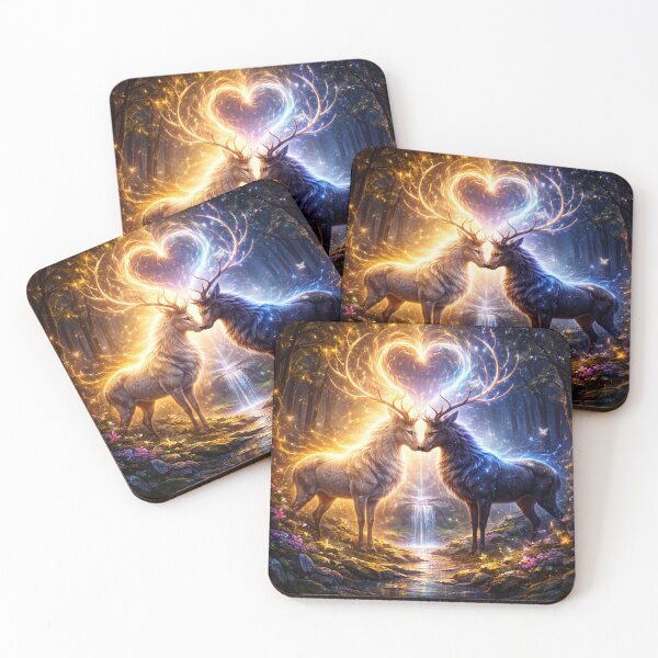Item preview, Stags sacred forest soul mates designed and sold by GeoWild Designs.