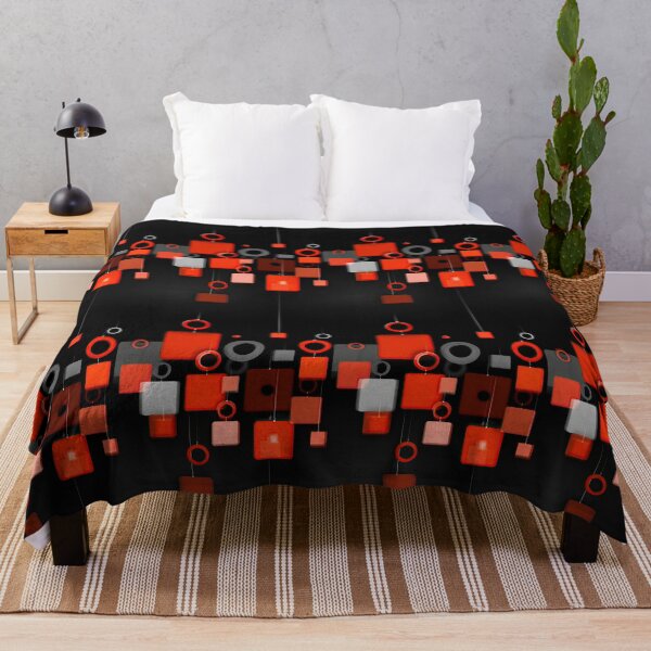 Item preview, Minimalist Red and Grey Hanging Squares designed and sold by Piotrek0001.