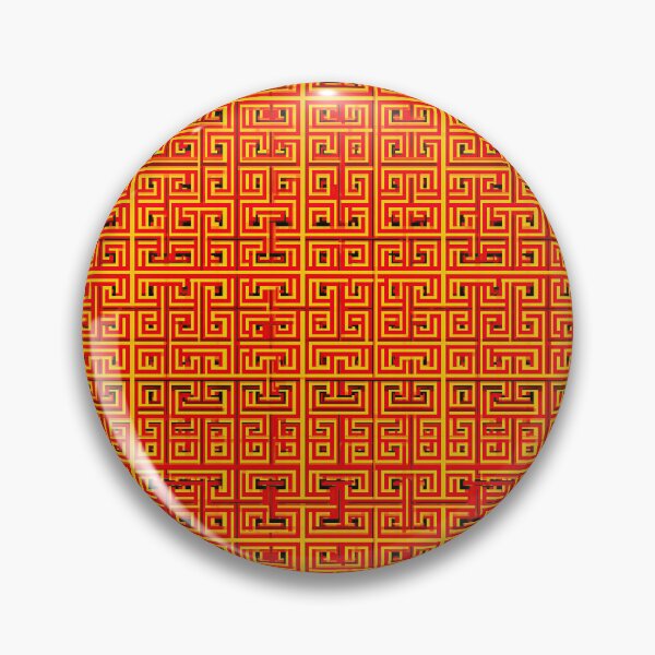 Item preview, Orange and Gold Greek Key Meander Pattern designed and sold by Piotrek0001.