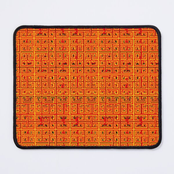 Item preview, Orange and Gold Greek Key Meander Pattern designed and sold by Piotrek0001.