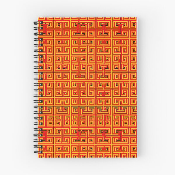 Item preview, Orange and Gold Greek Key Meander Pattern designed and sold by Piotrek0001.
