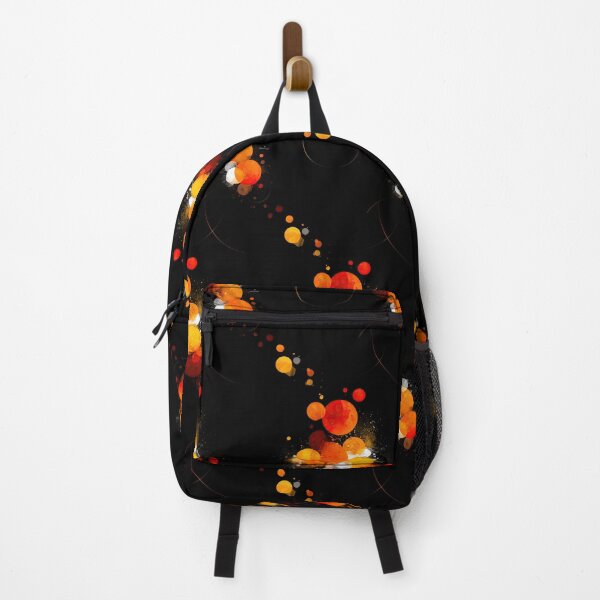 Item preview, Abstract Orange Bokeh Lights on Black designed and sold by Piotrek0001.