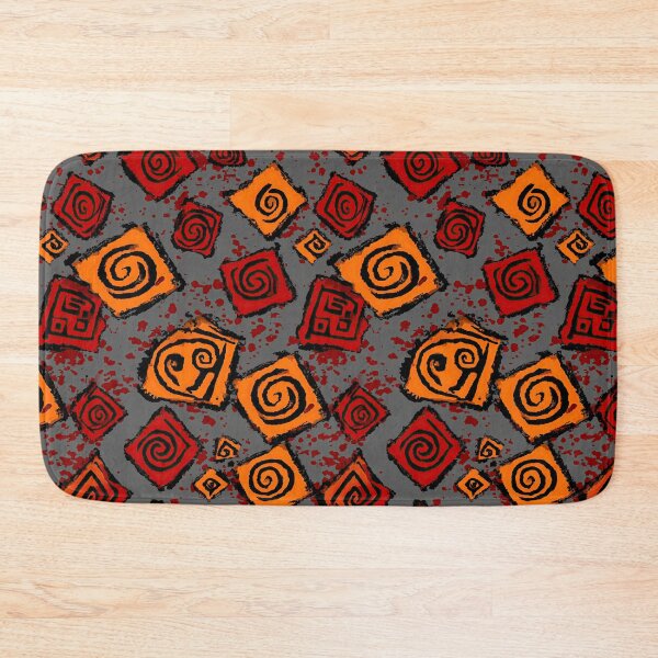 Item preview, Funky Orange and Black Primitive Shapes designed and sold by Piotrek0001.