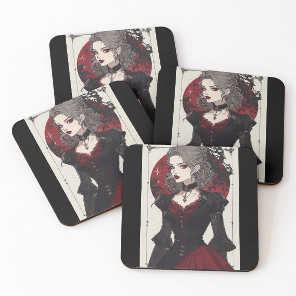 Item preview, Gothic Vampire Girl – Victorian Anime designed and sold by ArtsJulian.