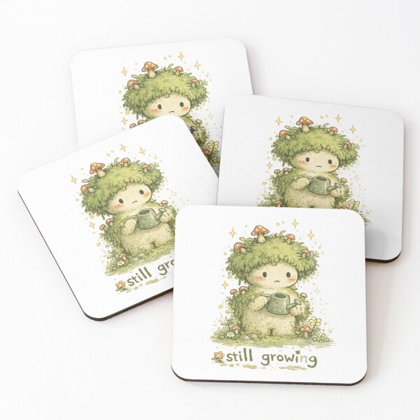 Item preview, Still Growing – Moss Creature Indie Aesthetic Plant Lover Cute Nature Comfort Design designed and sold by Kate1art.