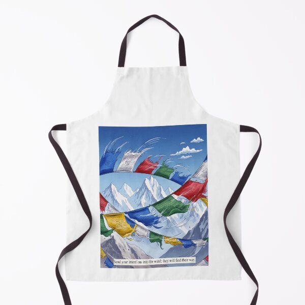 Item preview, Nepal Prayer Flags - Mount Everest Watercolor digital Art designed and sold by TheDesignDen21.
