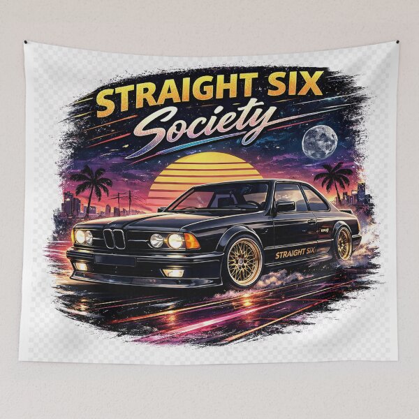 Item preview, Straight Six Society - 80s Euro Coupe Classic Tuning Car Art designed and sold by ClassicThrottle.
