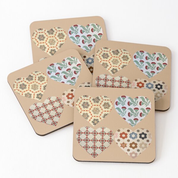 Item preview, VIntage Antique Quilt Four Hearts  designed and sold by Rockyctees.