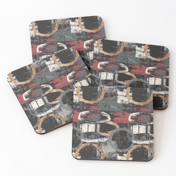 Item preview, Abstract Grunge Grey and Red Scribbles designed and sold by Piotrek0001.