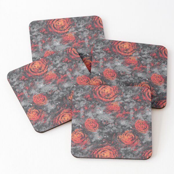 Item preview, Red Rose Sketch on Concrete Grey Wall designed and sold by Piotrek0001.