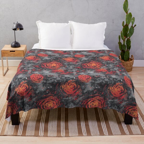 Item preview, Red Rose Sketch on Concrete Grey Wall designed and sold by Piotrek0001.