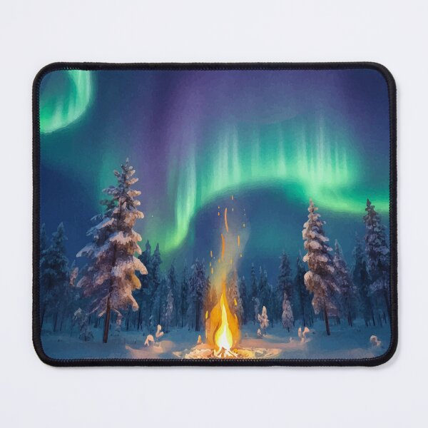 Item preview, Swedish Lapland - Aurora Borealis Watercolor Digital Art designed and sold by TheDesignDen21.