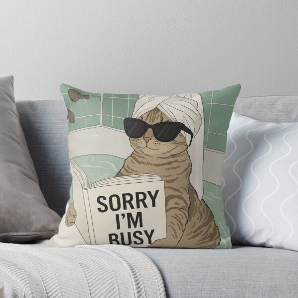 Item preview, Cat meme: "Sorry, I'm busy" designed and sold by ShineOfCreative.
