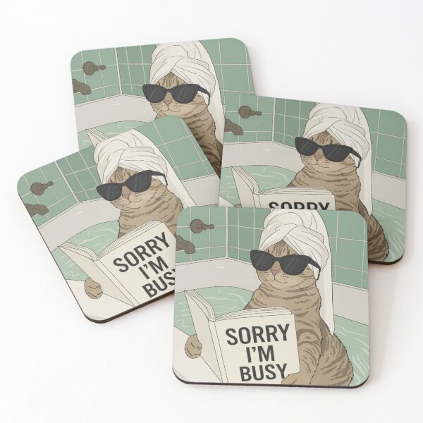 Item preview, Cat meme: "Sorry, I'm busy" designed and sold by ShineOfCreative.