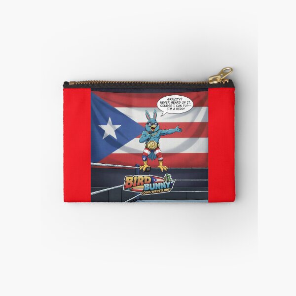 Item preview, Bird Bunny Joins Wrestling "Gravity? Never Heard Of It. I'm A Bird!" Funny Puerto Rico Championship Cartoon designed and sold by SammyMorry.