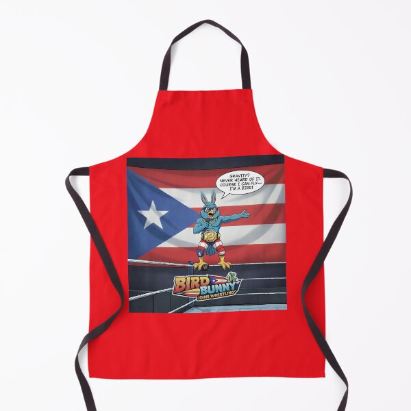 Item preview, Bird Bunny Joins Wrestling "Gravity? Never Heard Of It. I'm A Bird!" Funny Puerto Rico Championship Cartoon designed and sold by SammyMorry.