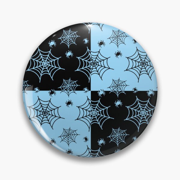 Item preview, Black and powder blue interchange web pattern designed and sold by serenebookworm.