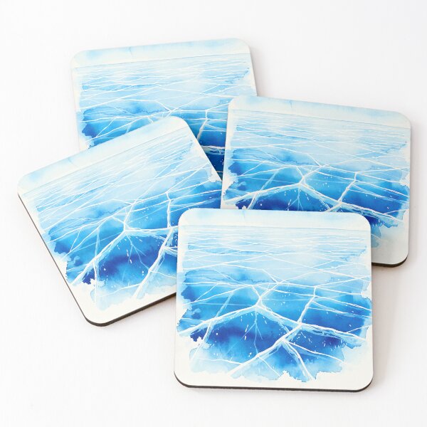 Item preview, Frozen Deep: Lake Baikal Winter Watercolor digital art designed and sold by TheDesignDen21.
