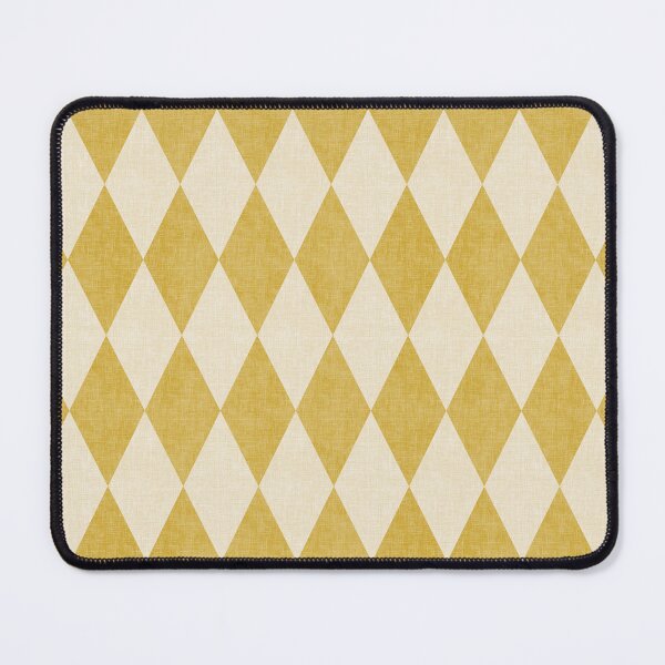 Item preview, Muted mustard yellow harlequin geometric - Japandi boho style designed and sold by Illustrated by Nat.