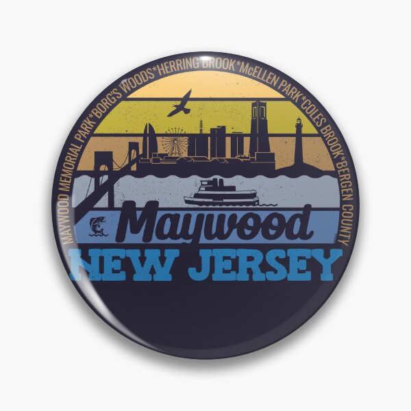 Item preview, Maywood New Jersey Sunset Retro Vintage Local Pride Logo designed and sold by CRHPOD20.
