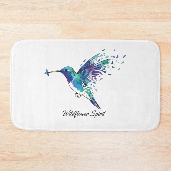 Item preview, "Modern Abstract Hummingbird: Deconstructed Geometric Wings in Teal and Indigo" designed and sold by Blue Bird  Designs.