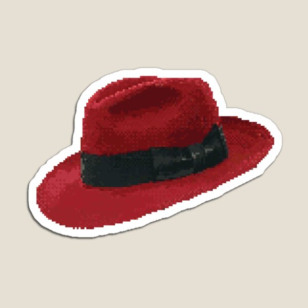Item preview, Retro Pixel Art Red Fedora Hat designed and sold by OneToTee.