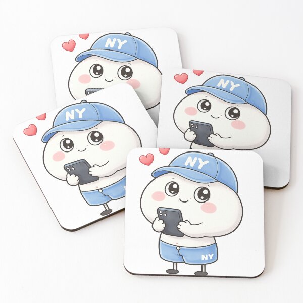 Item preview, Cute NY Texting Character Blob designed and sold by CozyBlobStudio.