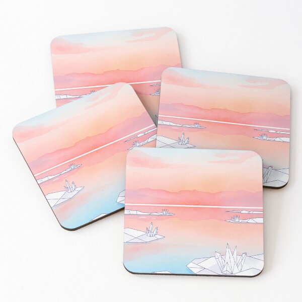 Item preview, Salt & Sunrise: Dead Sea Minimalist Watercolor art designed and sold by TheDesignDen21.