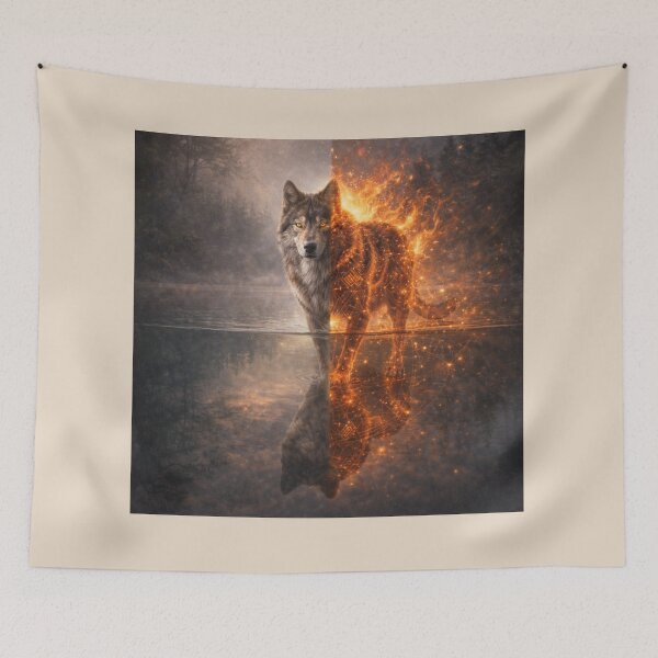 Item preview, Wolf at the Threshold of Fire designed and sold by GeoWild Designs.