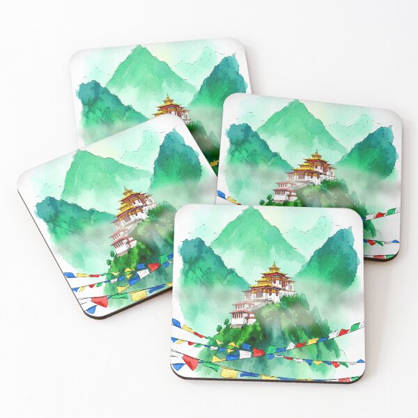 Item preview, Mystic Gangtok: Himalayan Monastery Watercolor Art designed and sold by TheDesignDen21.