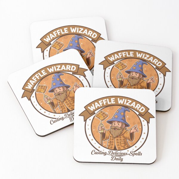 Item preview, Waffle Wizard Funny Fantasy Breakfast - Retro Food Magic Art designed and sold by Wear Sculpt.