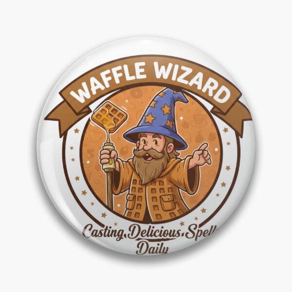 Item preview, Waffle Wizard Funny Fantasy Breakfast - Retro Food Magic Art designed and sold by Wear Sculpt.