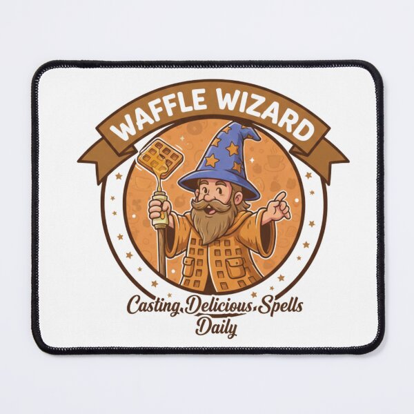 Item preview, Waffle Wizard Funny Fantasy Breakfast - Retro Food Magic Art designed and sold by Wear Sculpt.