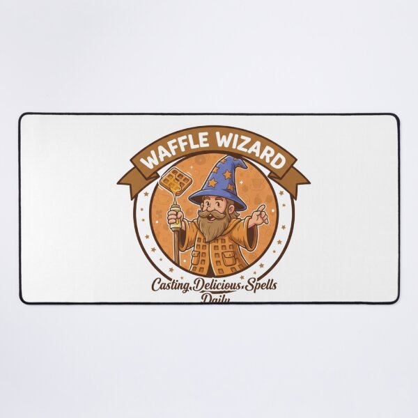 Item preview, Waffle Wizard Funny Fantasy Breakfast - Retro Food Magic Art designed and sold by Wear Sculpt.
