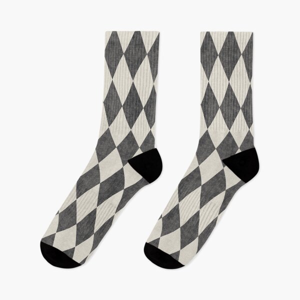 Item preview, Black and white harlequin geometric - Japandi boho style designed and sold by Illustrated by Nat.