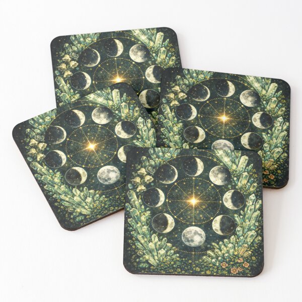 Item preview, Crystal Gemstone Celestial Green Botanical designed and sold by scicilysimonee.