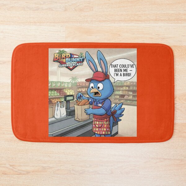 Item preview, Bird Bunny Supermercado  "That Could've Been Me I'm A Bird" Funny Puerto Rico Grocery Store Cartoon designed and sold by SammyMorry.