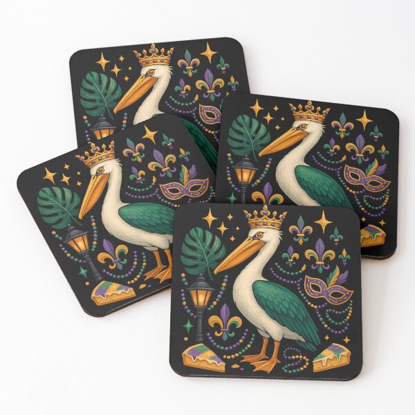 Item preview, Mardi Gras Pelican - Carnival Vibes designed and sold by ZBIFBOUETLA.