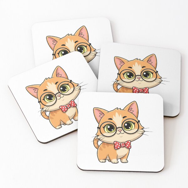Item preview, Cute Nerdy Cat with Glasses Shirt – Kawaii Book Lover Tee designed and sold by YK SHOP.