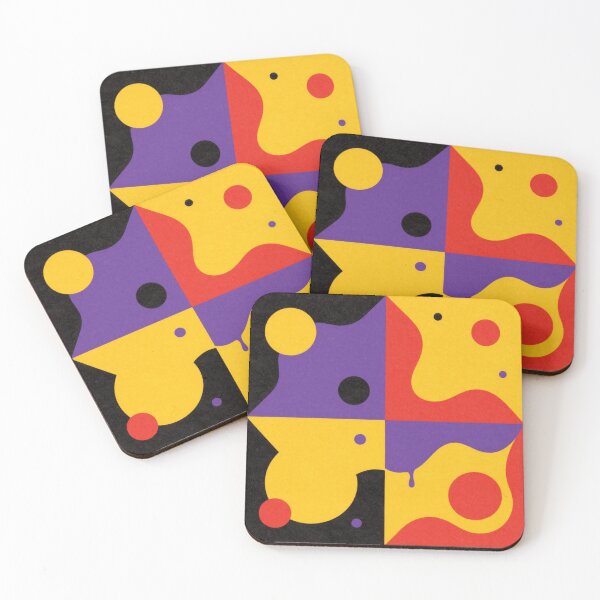 Item preview, dynamic quadrant colorful geometric abstract design designed and sold by SmashingDeals.