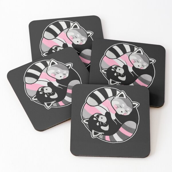 Item preview, Demigirl Red Panda Yin Yang LGBT Pride Flag designed and sold by Clara Hollins.