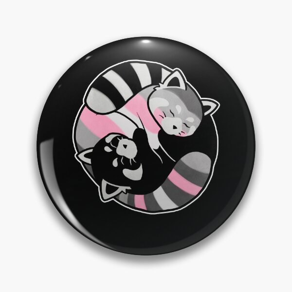 Item preview, Demigirl Red Panda Yin Yang LGBT Pride Flag designed and sold by Clara Hollins.
