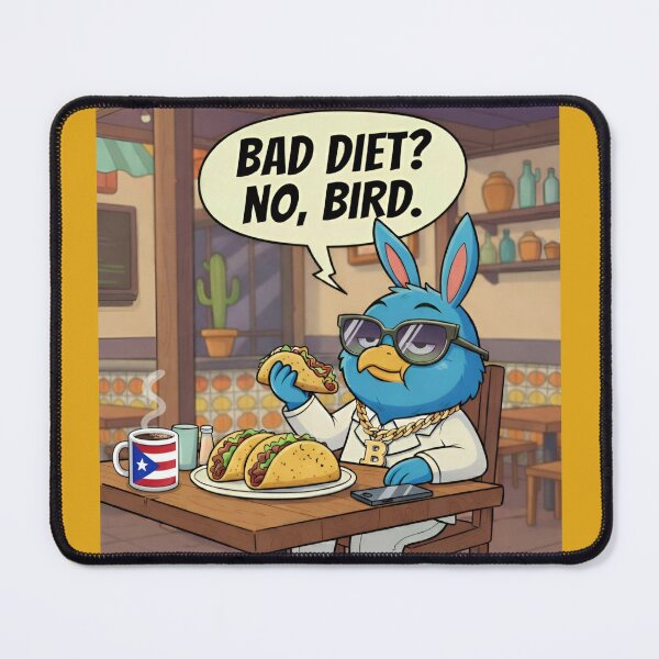 Item preview, Bad Diet No Bird Meme - Bird Bunny Eating Tacos - Funny Food Lover 2026 designed and sold by SammyMorry.