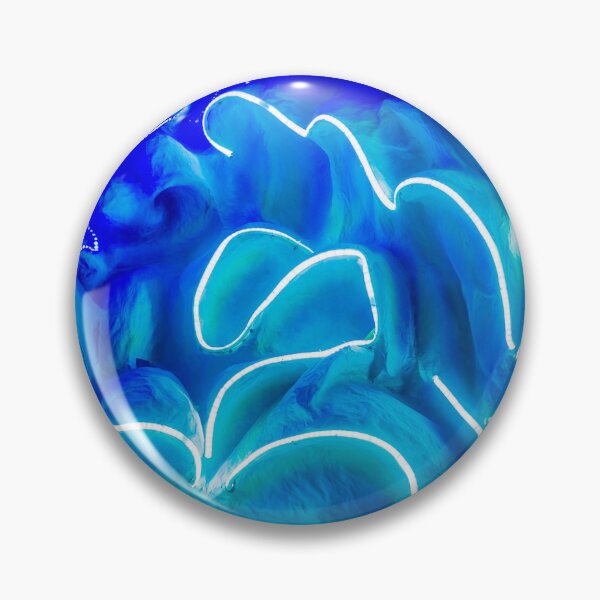 Item preview, Abstract Blue Neon Lights Installation With Fluid Curves and Luminous Wave Patterns in Close Up designed and sold by Nmallia.