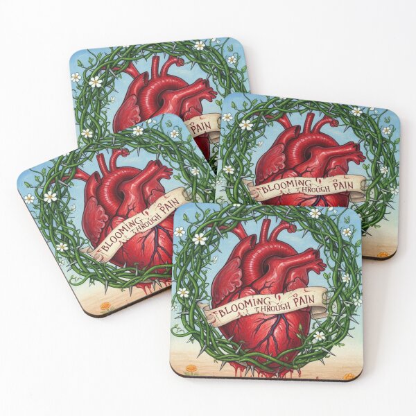 Item preview, Blooming Through Pain Sacred Heart designed and sold by Nela Creative Lab.