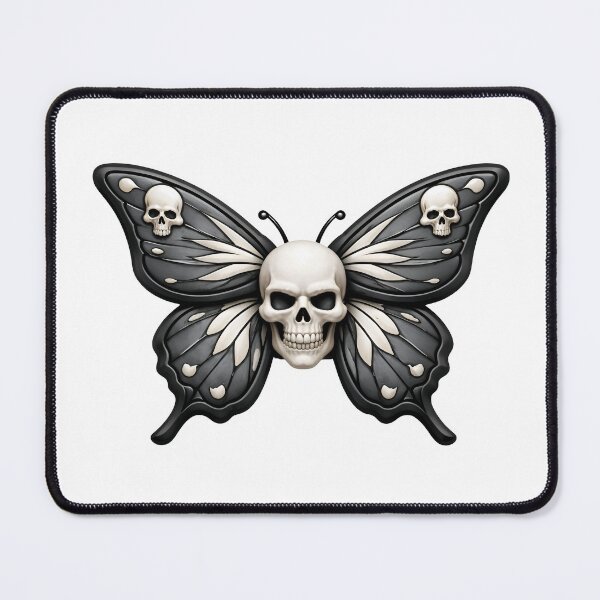 Item preview, Stunning skull butterfly design with dark wings and white accents designed and sold by Creative88Art.